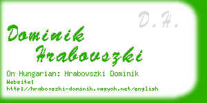 dominik hrabovszki business card